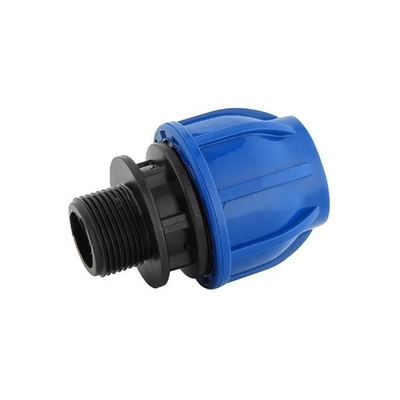 Fittings de compressão HDPE PP para sistemas de irrigação agrícolas e padrão DIN