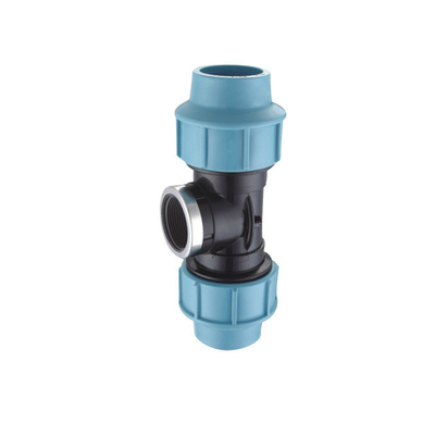 BSPT Azul escuro PN16 PP Pe Tubo de compressão Acessórios Cotovelo para irrigação agrícola