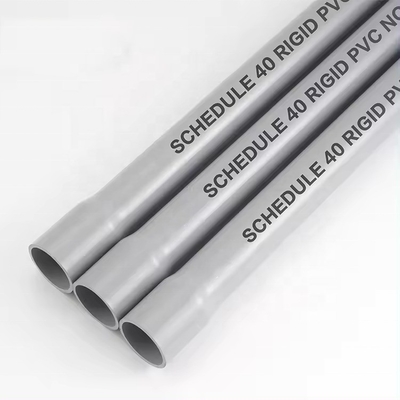 Comprimento 10 pés Programa 40 Cinza Padrão PVC Conduto Tubo fio Elétrico Campainha Final 1&quot; PVC