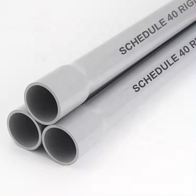 Comprimento 10 pés Programa 40 Cinza Padrão PVC Conduto Tubo fio Elétrico Campainha Final 1&quot; PVC